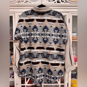Dav & Dani Oversized Aztec Shacket / Shirt Jacket – Size M (Fits Oversized)